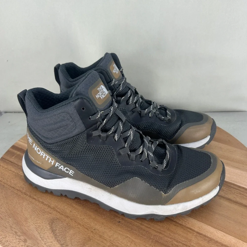 The North Face Mens Activist Futurelight Hiking Boots Black Brown Size 10